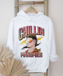 Kansas City Chiefs Patrick Mahomes chillin with Mahomies shirt