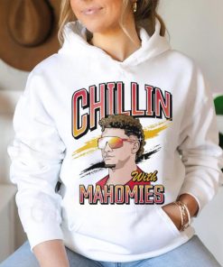 Kansas City Chiefs Patrick Mahomes chillin with Mahomies shirt