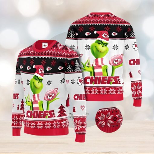 Kansas City Chiefs The Grinch Gift Ugly Christmas Sweater Xmas 3D Printed Christmas Sweater Gift