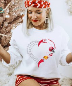 Kansas City Chiefs football heart helmet logo gift shirt