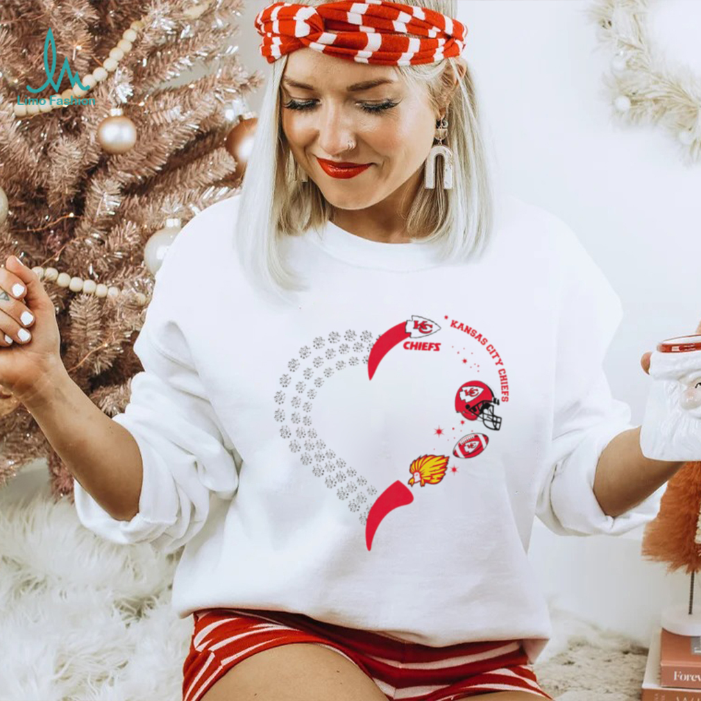 Kansas City Chiefs football heart helmet logo gift shirt Kansas City Chiefs football heart helmet logo gift shirt