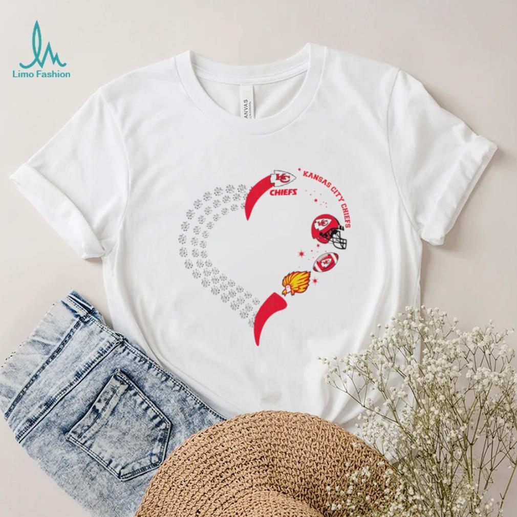 Kansas City Chiefs football heart helmet logo gift shirt Kansas City Chiefs football heart helmet logo gift shirt
