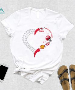 Kansas City Chiefs football heart helmet logo gift shirt