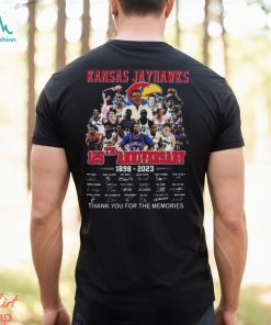 Kansas Jayhawks 125th Anniversary 1898 2023 Thank You For The Memories Basketball Signatures T Shirt