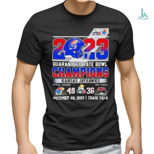 Kansas Jayhawks 2023 Guaranteed Rate Bowl Champions Kansas 49 – 36 UNLV Shirt