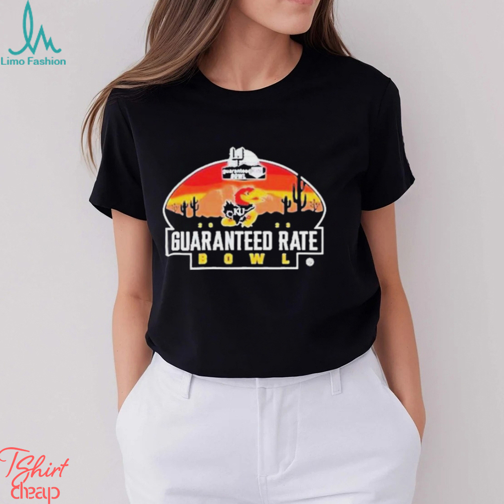Kansas Jayhawks 2023 Guaranteed Rate Bowl Retro Style T Shirt Kansas Jayhawks 2023 Guaranteed Rate Bowl Retro Style T Shirt