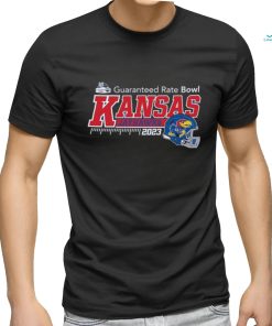 Kansas Jayhawks 2023 Guaranteed Rate Helmet Shirt