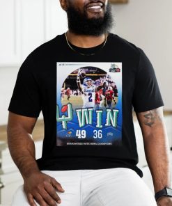 Kansas Jayhawks Defeated UNLV 49 36 To Win The 2023 Guaranteed Rate Bowl Champions NCAA Football T shirt