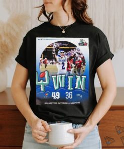 Kansas Jayhawks Defeated UNLV 49 36 To Win The 2023 Guaranteed Rate Bowl Champions NCAA Football T shirt