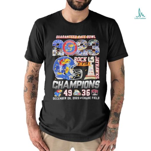 Kansas Jayhawks Guaranteed Rate Bowl Champions Rock Chalk 49 36 shirt