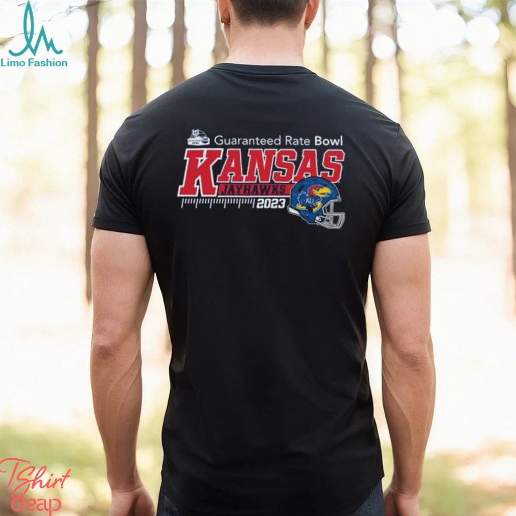 Kansas Jayhawks Guaranteed rate Bowl 2023 helmet shirt Kansas Jayhawks Guaranteed rate Bowl 2023 helmet shirt