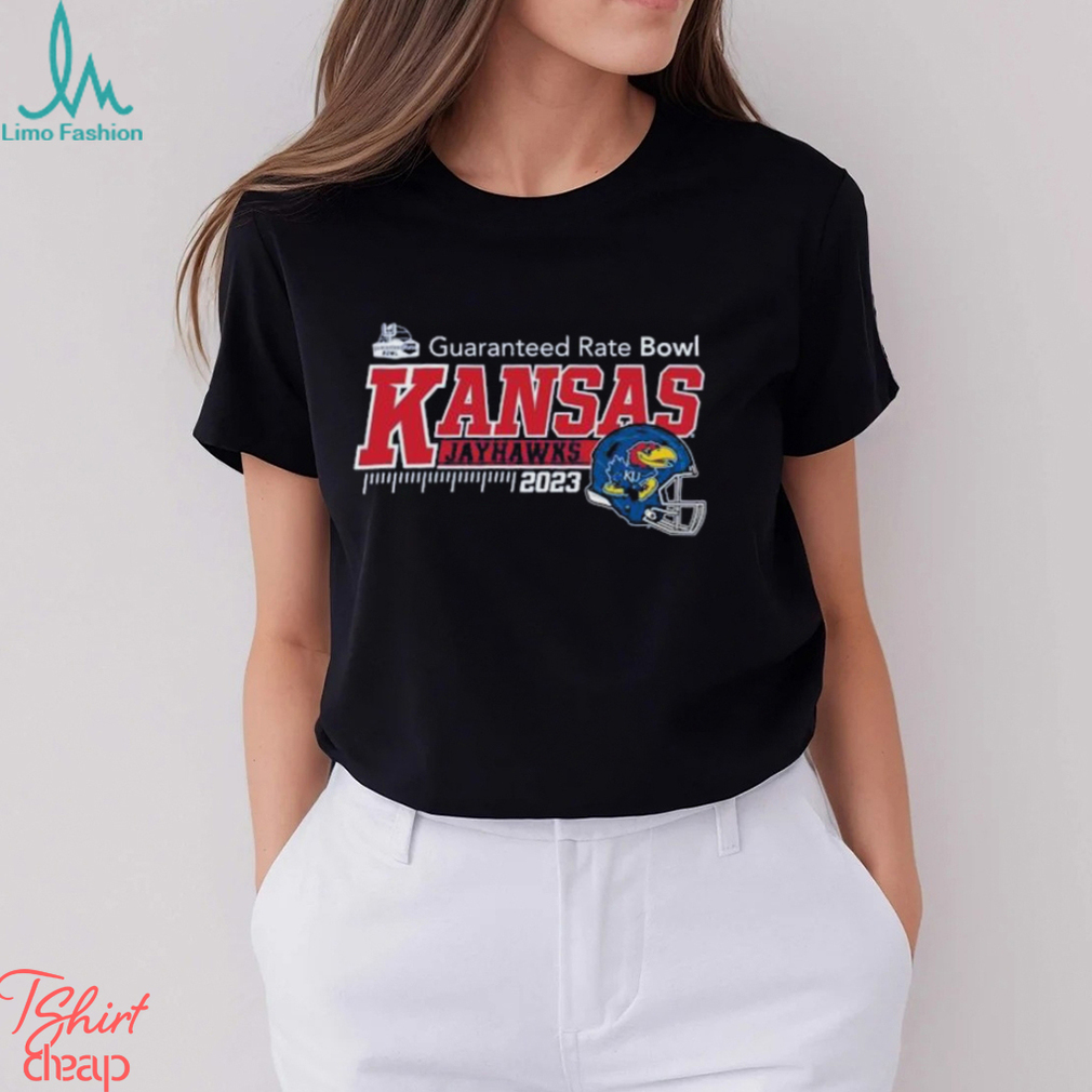 Kansas Jayhawks Guaranteed rate Bowl 2023 helmet shirt Kansas Jayhawks Guaranteed rate Bowl 2023 helmet shirt