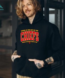 Karma is the guy on the Chiefs coming straight home to me heart gift shirt