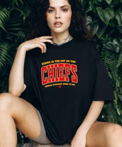 Karma is the guy on the Chiefs coming straight home to me heart gift shirt