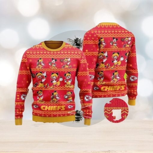 Kawhi Leonarnd Mickey Mouse Kansas City Chiefs Holiday Sweater