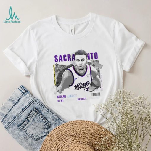 Keegan Murray Sacramento Kings basketball player information paper shirt