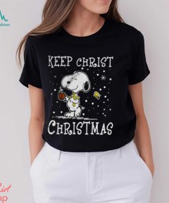 Keep christ Christmas Snoopy hugs the Cross cute shirt, hoodie, sweater, long sleeve and tank top Keep christ Christmas Snoopy hugs the Cross cute shirt