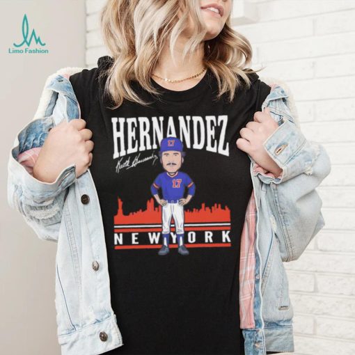 Keith Hernandez number 17 New York Mets baseball player signature skyline shirt