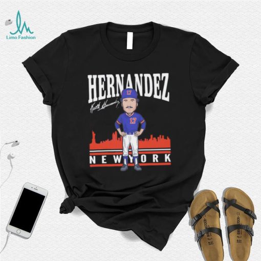 Keith Hernandez number 17 New York Mets baseball player signature skyline shirt
