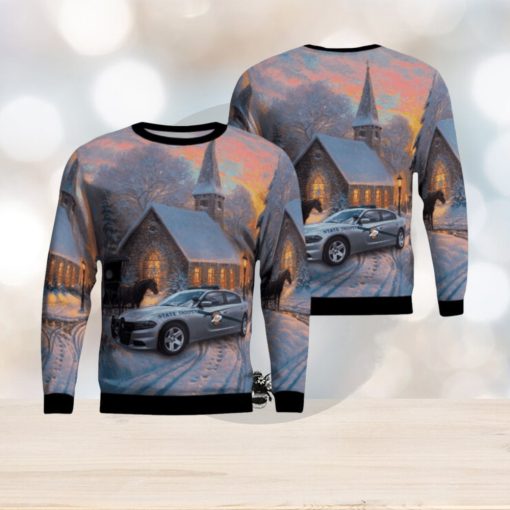 Kentucky State Police Car Ugly Christmas Sweater