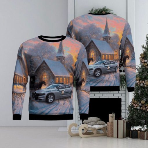 Kentucky State Police Car Ugly Christmas Sweater