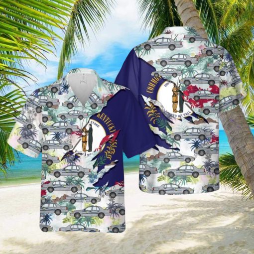 Kentucky State Police Summer Beach Gift 3D Hawaiian Shirt