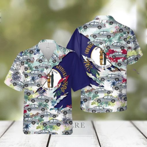 Kentucky State Police Summer Beach Gift 3D Hawaiian Shirt