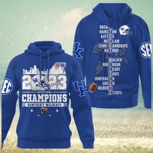 Kentucky Wildcats 2023 Gator Bowl Champions Hoodie T Shirt