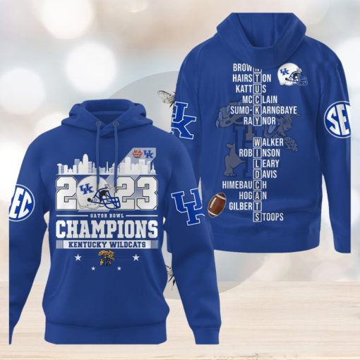 Kentucky Wildcats 2023 Gator Bowl Champions Hoodie T Shirt