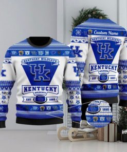 Kentucky Wildcats Logo Custom Name For Football Fans Ugly Christmas Sweater Christmas Gift