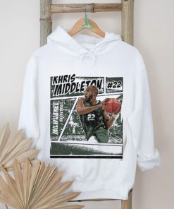 Khris Middleton 22 Milwaukee Bucks basketball comic shirt