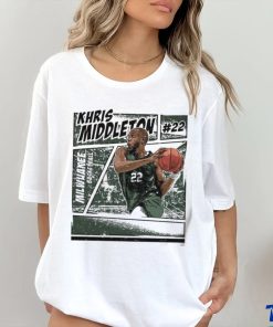 Khris Middleton 22 Milwaukee Bucks basketball comic shirt