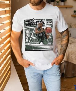 Khris Middleton 22 Milwaukee Bucks basketball comic shirt