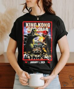King Kong vs Godzilla 2024 Rose Bowl Game Michigan Vs Alabama Shirt