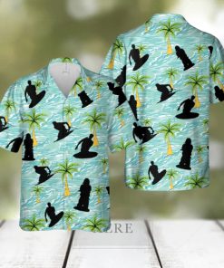 Kneeboarding Silhouette Hawaiian Shirt