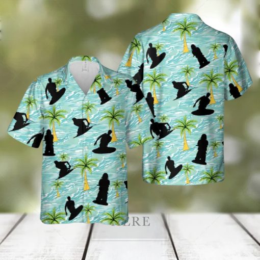 Kneeboarding Silhouette Hawaiian Shirt