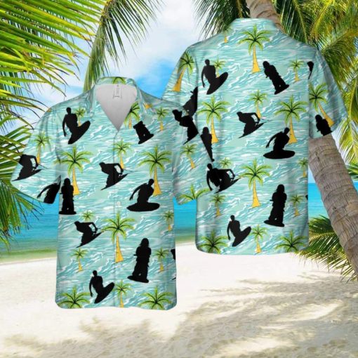 Kneeboarding Silhouette Hawaiian Shirt