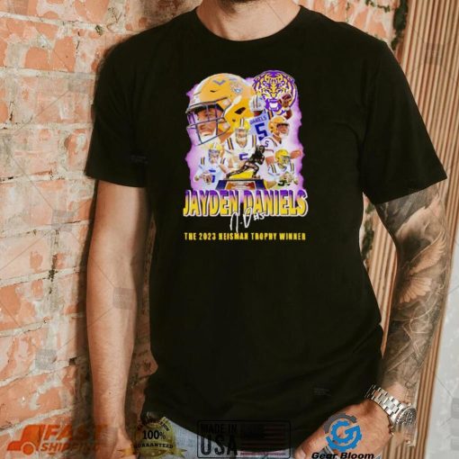LSU Tigers Jayden Daniels the 2023 Heisman trophy winner signature shirt