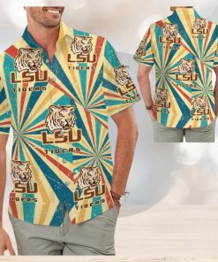 LSU Tigers Retro Vintage Style Tropical Hawaiian Shirts for Men Women