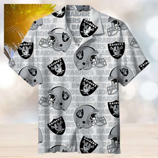 Las Vegas Raiders Football Floral Aloha Hawaiian Shirt Summer Vacation