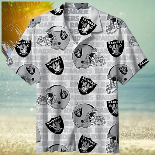 Las Vegas Raiders Football Floral Aloha Hawaiian Shirt Summer Vacation