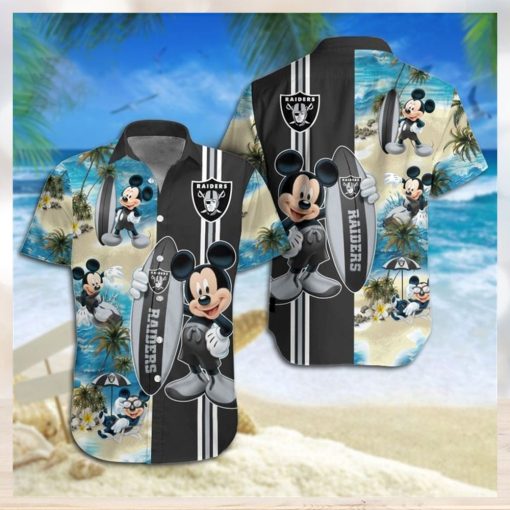 Las Vegas Raiders Mickey Mouse Hawaiian Shirt