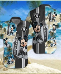 Las Vegas Raiders Mickey Mouse Hawaiian Shirt