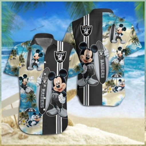 Las Vegas Raiders Mickey Mouse Hawaiian Shirt