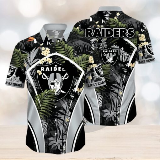 Las Vegas Raiders NFL Player Symbol All Over Print Short Sleeve Hawaiian Shirt