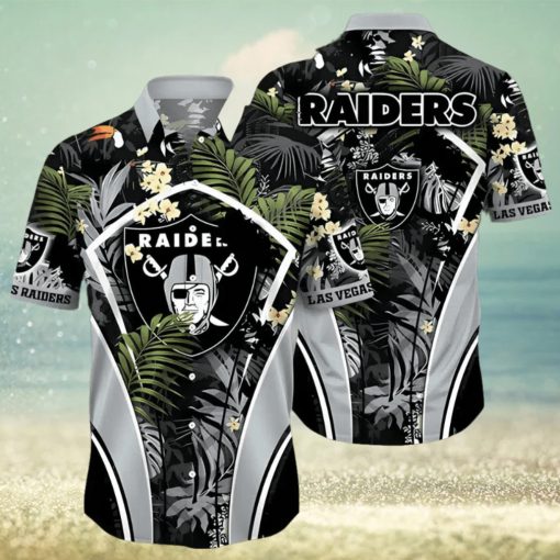 Las Vegas Raiders NFL Player Symbol All Over Print Short Sleeve Hawaiian Shirt