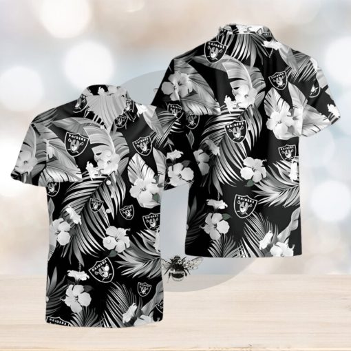 Las Vegas Raiders Tropical Flowers For Fans Hawaiian Shirt