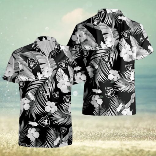 Las Vegas Raiders Tropical Flowers For Fans Hawaiian Shirt