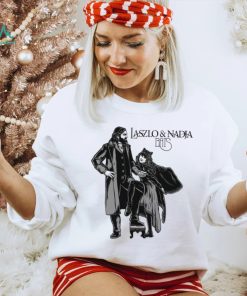 Laszlo And Nadja Bats Black White T Shirt