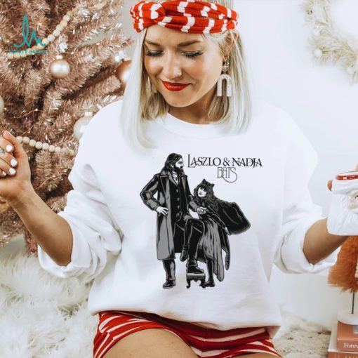 Laszlo And Nadja Bats Black White T Shirt